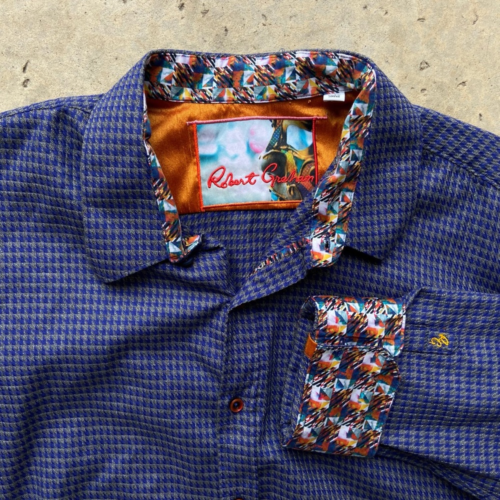 Robert Graham Flip Cuff Button Down Shirt 4XL